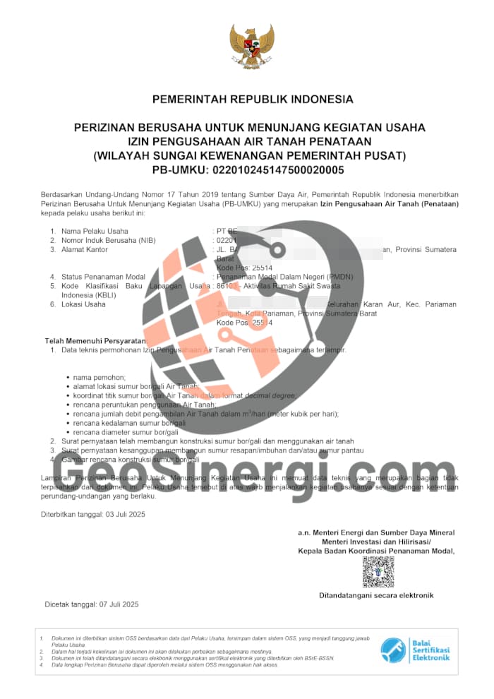 Dokumen SIPA Rumah Sakit Swasta