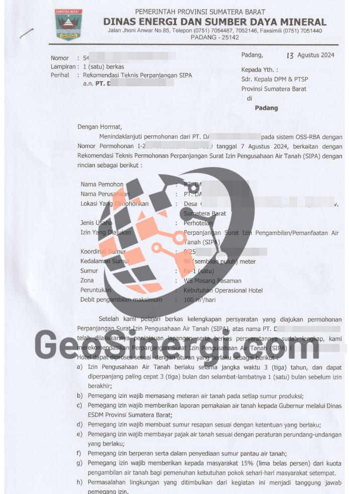 Dokumen Perpanjangan SIPA Perhotelan